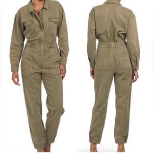 Young Fabulous & Broke Army Green denim Jumpsuit Small NWT